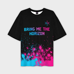 Футболка оверсайз мужская Bring Me the Horizon Neon Gradient, цвет: 3D-принт