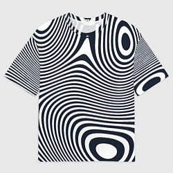 Футболка оверсайз мужская Гипнотические волны, цвет: 3D-принт