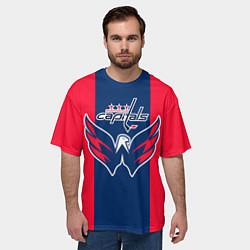 Футболка оверсайз мужская Вашингтон КэпиталзWashington Capitals, цвет: 3D-принт — фото 2