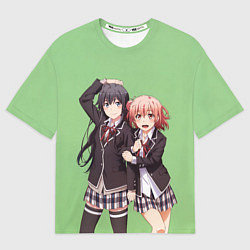 Футболка оверсайз мужская Юи и Юкино OreGairu, цвет: 3D-принт
