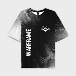 Мужская футболка оверсайз Warframe Glitch на темном фоне - FS