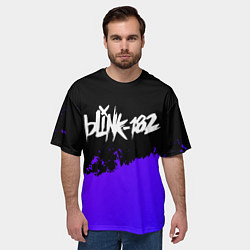 Футболка оверсайз мужская Blink 182 Purple Grunge, цвет: 3D-принт — фото 2