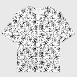 Футболка оверсайз мужская Паттерн Cuphead the delicious last course, цвет: 3D-принт