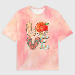 Футболка оверсайз мужская Love Summer Лето, цвет: 3D-принт