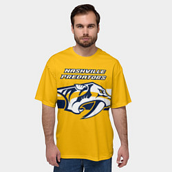 Футболка оверсайз мужская Нэшвилл Предаторз Форма, цвет: 3D-принт — фото 2