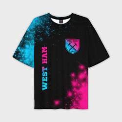 Футболка оверсайз мужская West Ham Neon Gradient, цвет: 3D-принт