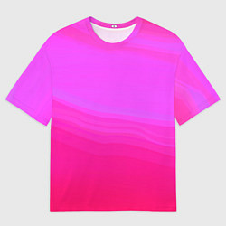 Мужская футболка оверсайз Neon pink bright abstract background