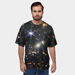 Футболка оверсайз мужская NASA: Скопление Галактик, цвет: 3D-принт — фото 2