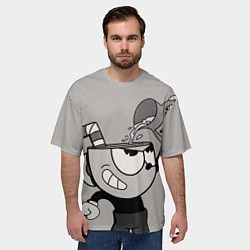 Футболка оверсайз мужская Чашечки, цвет: 3D-принт — фото 2
