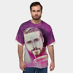 Футболка оверсайз мужская Райан Гослинг - Зубочистку?, цвет: 3D-принт — фото 2