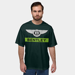 Футболка оверсайз мужская Bentley green, цвет: 3D-принт — фото 2