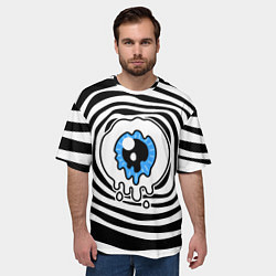 Футболка оверсайз мужская Глаз-психоделика, цвет: 3D-принт — фото 2