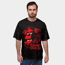 Футболка оверсайз мужская Пять ночей с фредди - game over, цвет: 3D-принт — фото 2