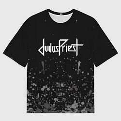 Футболка оверсайз мужская Judas Priest брызги, цвет: 3D-принт