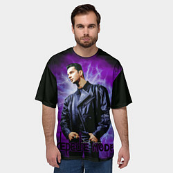 Футболка оверсайз мужская Depeche Mode - Dave Gahan, цвет: 3D-принт — фото 2