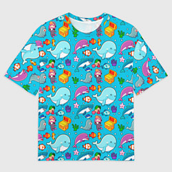 Футболка оверсайз мужская SEA DIVING, цвет: 3D-принт