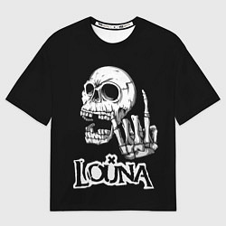Мужская футболка оверсайз Louna череп
