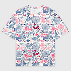 Мужская футболка оверсайз THE BIRDS HAVE ARRIVED