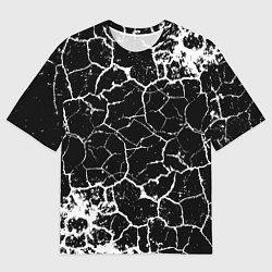 Футболка оверсайз мужская Белая Лава, цвет: 3D-принт
