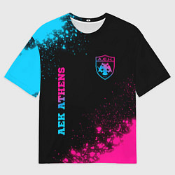 Мужская футболка оверсайз AEK Athens - Neon Gradient