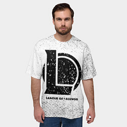 Футболка оверсайз мужская League of Legends с потертостями на светлом фоне, цвет: 3D-принт — фото 2