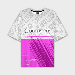 Футболка оверсайз мужская Coldplay Rock Legends, цвет: 3D-принт