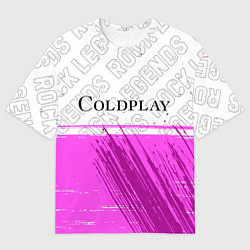 Футболка оверсайз мужская Coldplay Rock Legends, цвет: 3D-принт
