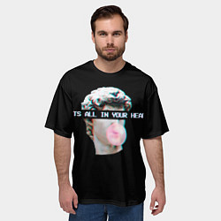 Футболка оверсайз мужская Все в твоей голове, цвет: 3D-принт — фото 2