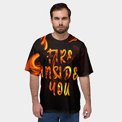 Футболка оверсайз мужская Огонь внутри тебя, цвет: 3D-принт — фото 2