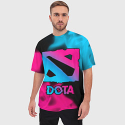 Футболка оверсайз мужская Dota Neon Gradient, цвет: 3D-принт — фото 2