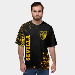 Футболка оверсайз мужская Sevilla - Gold Gradient, цвет: 3D-принт — фото 2