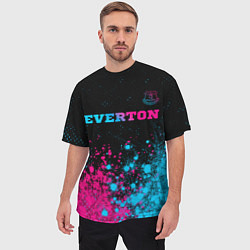 Футболка оверсайз мужская Everton - neon gradient, цвет: 3D-принт — фото 2