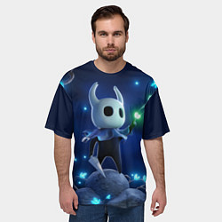 Футболка оверсайз мужская Hollow Knight неоновые бабочки, цвет: 3D-принт — фото 2