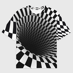Футболка оверсайз мужская Портал - оптическая иллюзия, цвет: 3D-принт