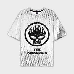 Футболка оверсайз мужская The Offspring с потертостями на светлом фоне, цвет: 3D-принт