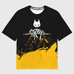 Футболка оверсайз мужская Stray - одинокий кот, цвет: 3D-принт
