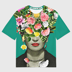 Футболка оверсайз мужская Фрида Кало - Арт Портрет, цвет: 3D-принт