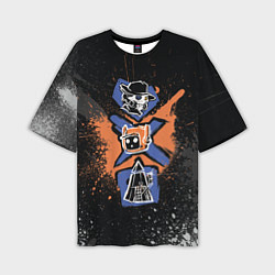 Мужская футболка оверсайз Граффити в стиле Любовь, смерть и роботы