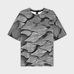 Мужская футболка оверсайз Кожа акулы - броня