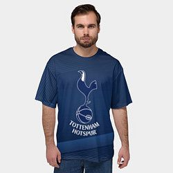 Футболка оверсайз мужская Tottenham hotspur Синяя абстракция, цвет: 3D-принт — фото 2