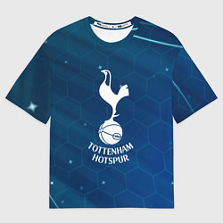 Футболка оверсайз мужская Tottenham hotspur Соты абстракция, цвет: 3D-принт