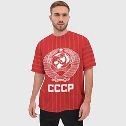 Футболка оверсайз мужская Герб СССР Советский союз, цвет: 3D-принт — фото 2