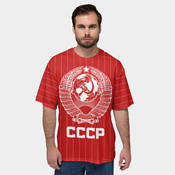 Футболка оверсайз мужская Герб СССР Советский союз, цвет: 3D-принт — фото 2