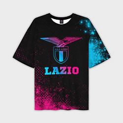 Мужская футболка оверсайз Lazio - neon gradient