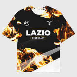 Футболка оверсайз мужская Lazio legendary sport fire, цвет: 3D-принт