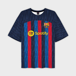 Футболка оверсайз мужская Барселона форма 20222023, цвет: 3D-принт