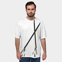 Футболка оверсайз мужская Katana - black death, цвет: 3D-принт — фото 2