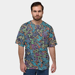Футболка оверсайз мужская Галлюциногенные узоры, цвет: 3D-принт — фото 2
