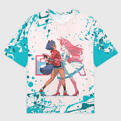 Футболка оверсайз мужская Назуна и Митиру - Совершенно новое животное, цвет: 3D-принт
