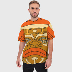 Футболка оверсайз мужская Polynesian tiki APATHY, цвет: 3D-принт — фото 2